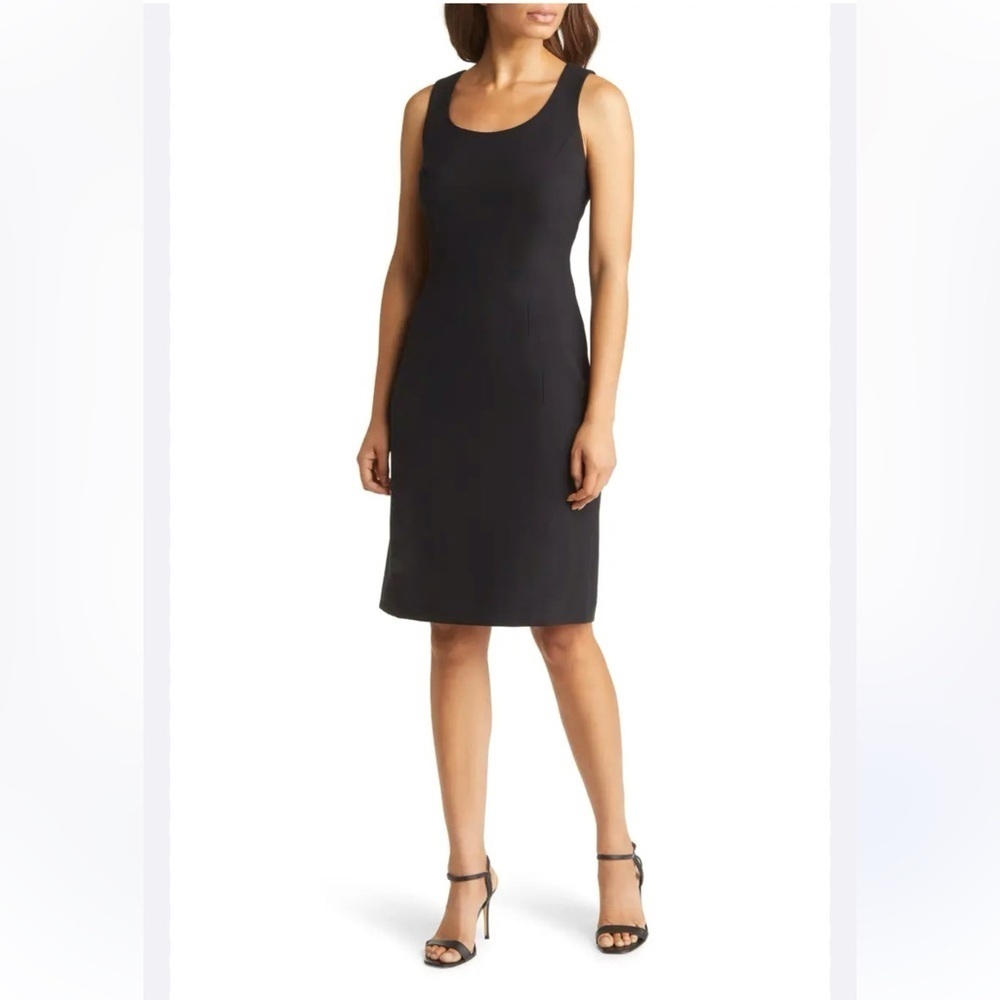 BETSY ADAMS BLACK DRESS CLASSY sz 3/4